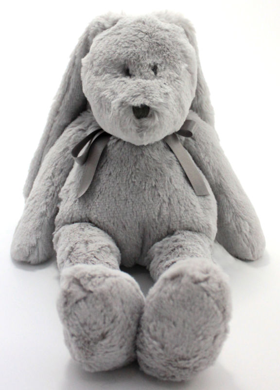  neela peluche lapin gris noeud medium 